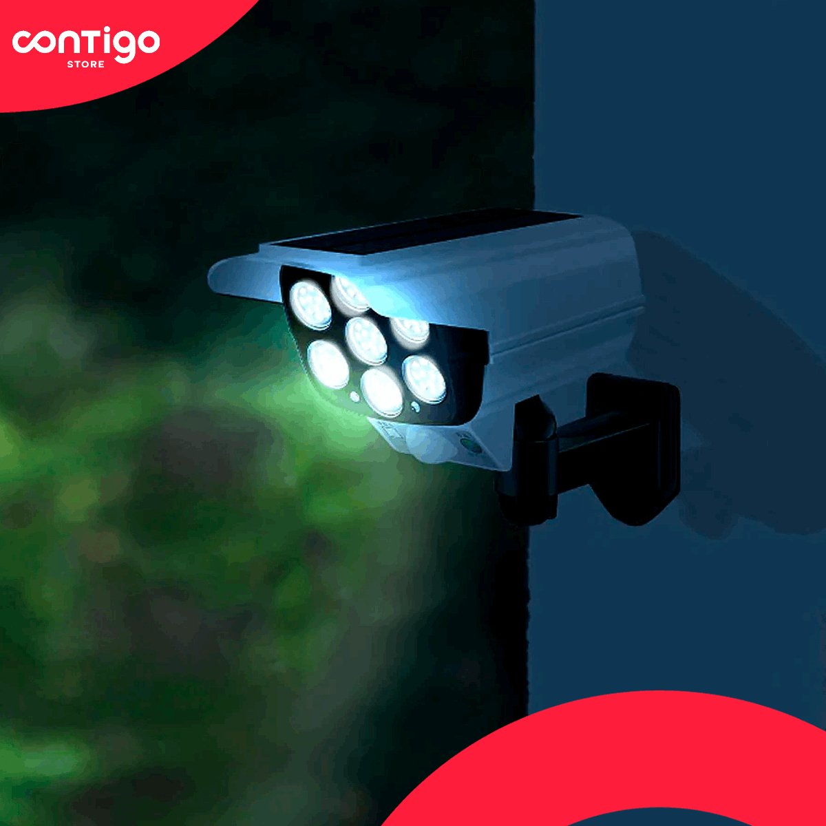 FOCO LED SOLAR - LAMPARA TIPO CAMARA ORIGINAL - Mi tienda🥇