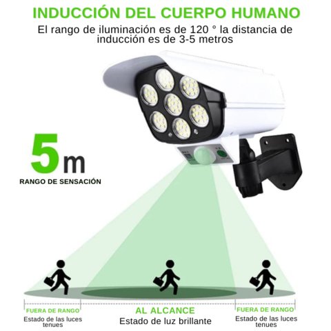 FOCO LED SOLAR - LAMPARA TIPO CAMARA ORIGINAL - Mi tienda🥇